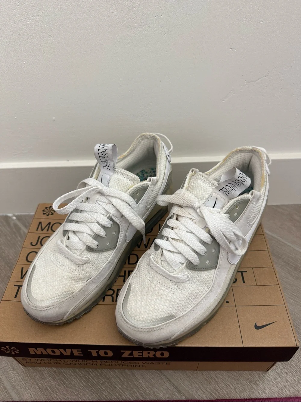 Nike White/Light Gray Hybrid Air Max Sneaker